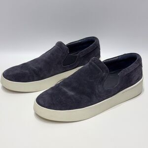 Vince Pacific Suede Slip-On Sneakers Shoes Dark Blue Purple Women's Size 6.5